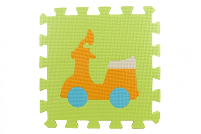Puzzlowe piankowe 9 szt. środki transportu