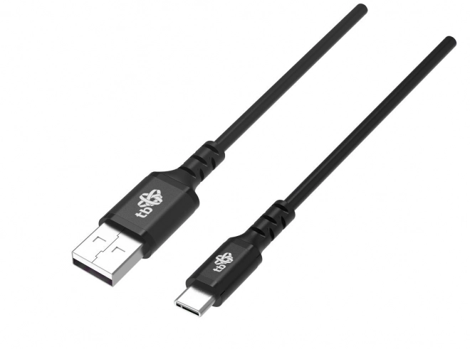 Silikonowy czarny kabel USB-USB C 1m Quick Charge