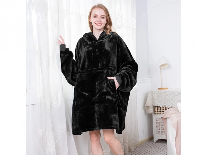 Ciepła bluza oversize koc z grubego polaru