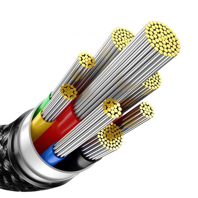 Kabel USB-C na USB-C Baseus Tungsten Gold 240W 1 m (czarny)