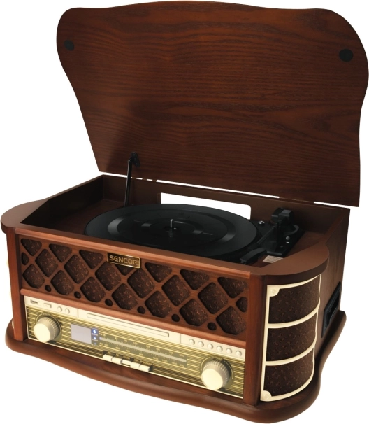 Retro gramofon z USB, CD/MP3 i magnetofonem kasetowym