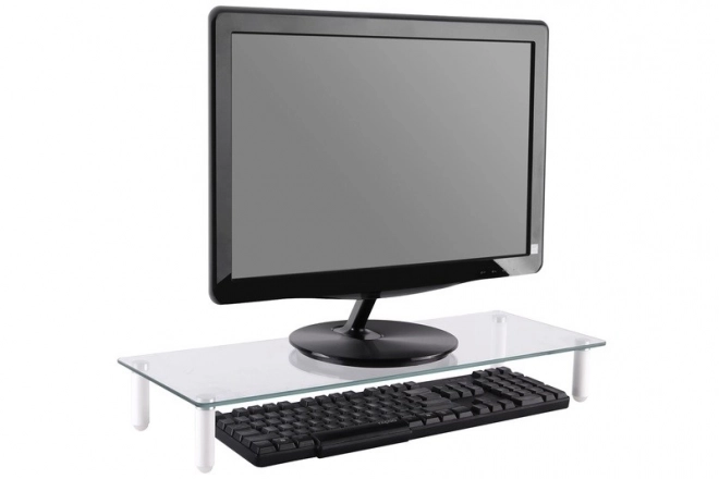 Szklany stojak na monitor