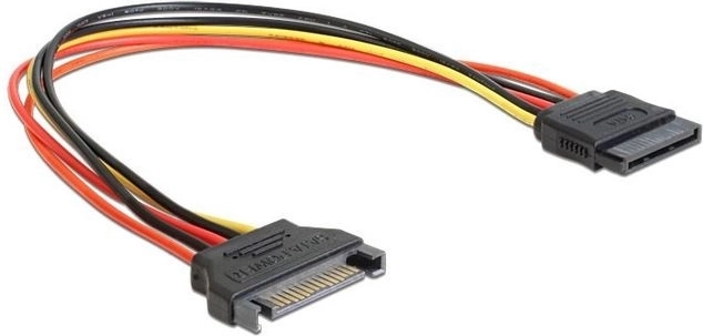 Przedłużający kabel zasilający SATA 15‑pin M/F 30 cm