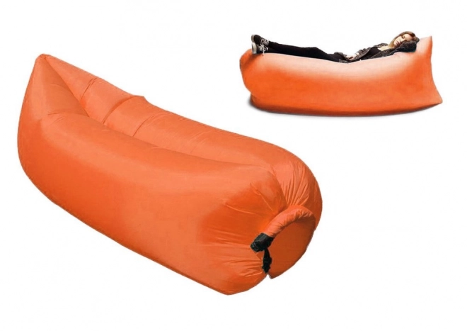 Rozkładana powietrzna sofa Lazybag pomarańczowa