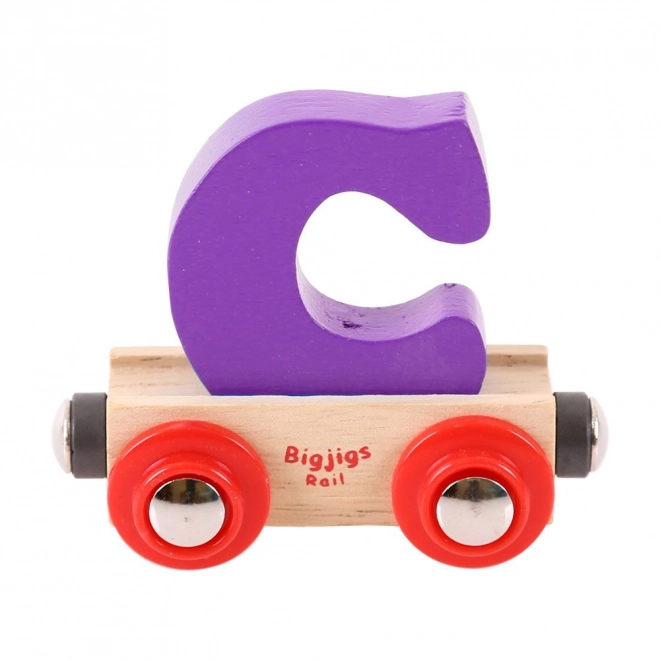 Bigjigs Rail Wagon literka drewnianej kolejki - Litera C