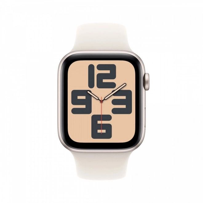 Apple Watch SE GPS 40 mm aluminiowa koperta w kolorze światła księżyca z paskiem Sport w kolorze światła księżyca - rozmiar S/M
