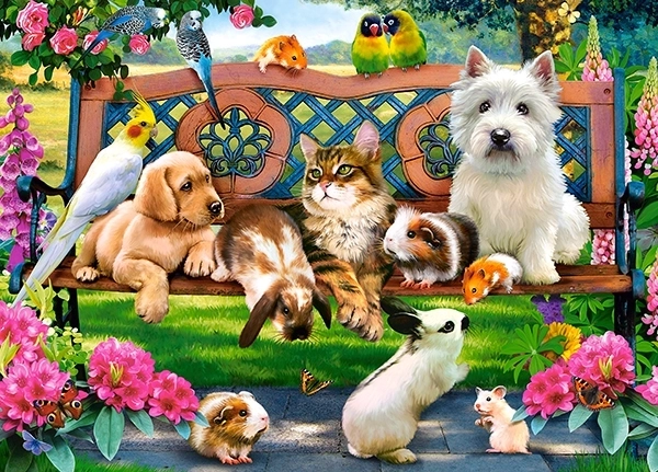 Puzzle 180 elementów – Pupile w parku