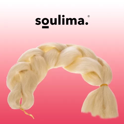 Syntetyczne włosy warkocze blond Soulima 23556