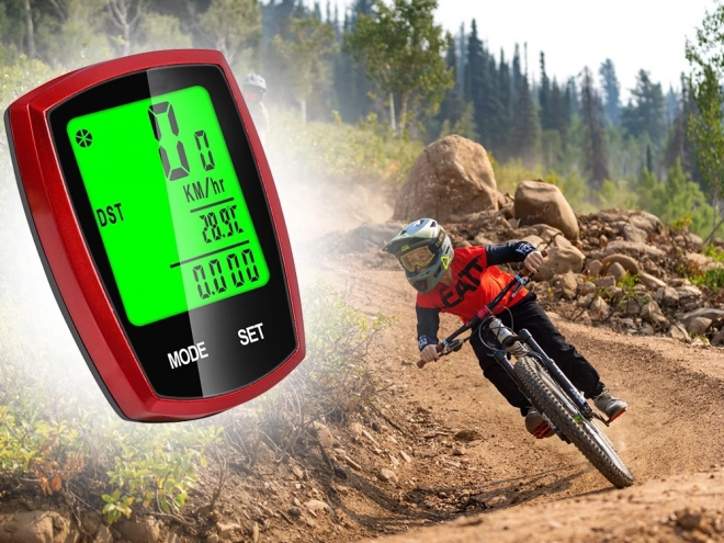 Bezprzewodowy wodoodporny licznik rowerowy z wyświetlaczem LCD
