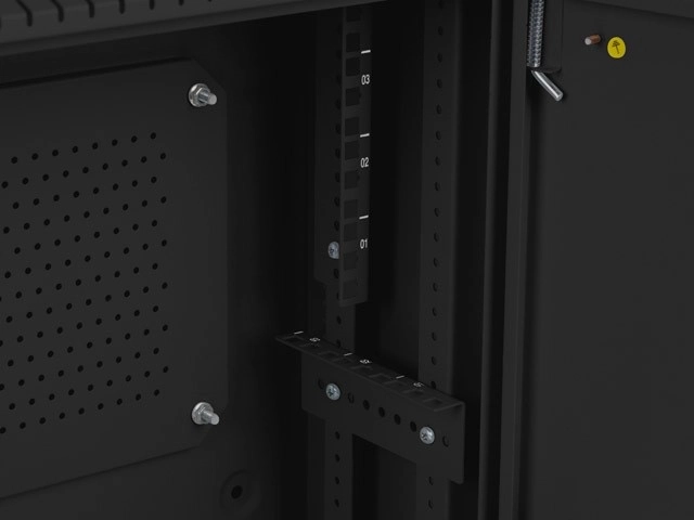 Ścienna szafa rackowa 19 cali 4U+3U 540x200 niskoprofilowa czarna
