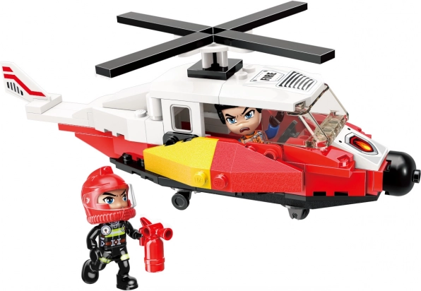 Ratunkowy helikopter z funkcjonalnymi elementami