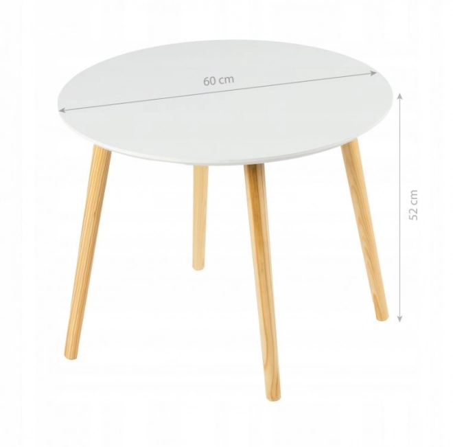Nowoczesny skandynawski stolik kawowy, 60 cm