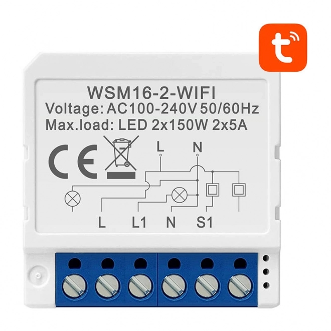Inteligentny moduł przełączający WiFi Avatto WSM16 TUYA – W2