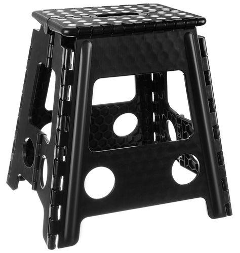 Składany stołek czarno-biały 39 cm