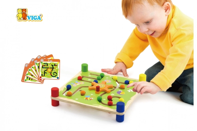 Viga Trop i Śledź Montessori Drewniana Gra Dydaktyczna