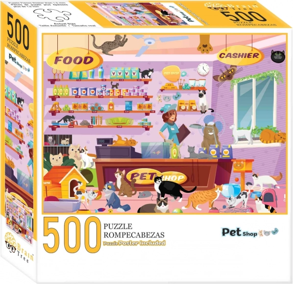 Puzzle Sklep ze zwierzakami 500 elementów