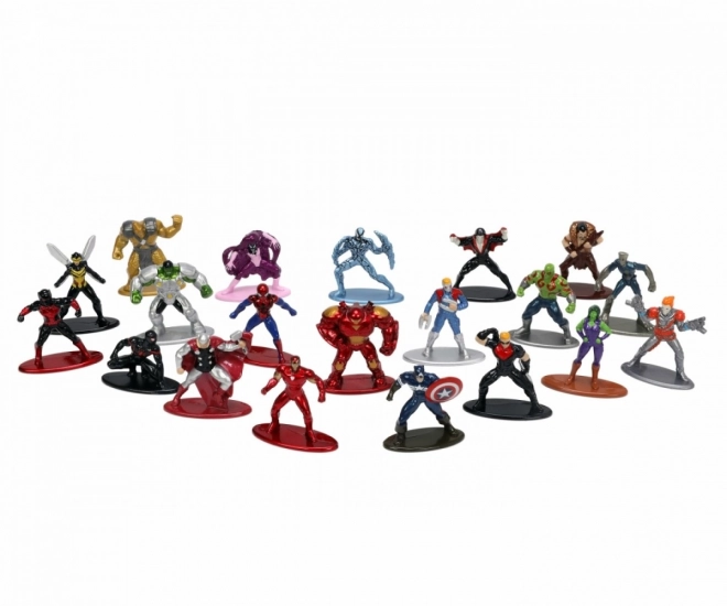 Metalowe Nano figurki kolekcjonerskie od Marvel 20 szt.