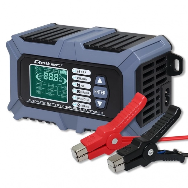 Inteligentna mikroprocesorowa ładowarka z testerem baterii i funkcją naprawy 12V | 6A | LCD | Ładowarka baterii AGM LiFePO4 GEL