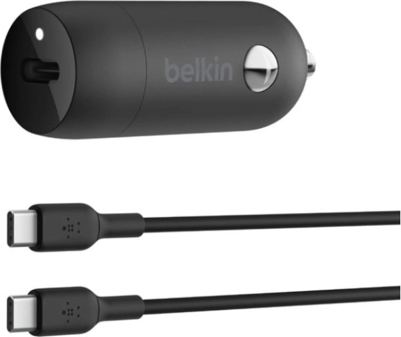 Ładowarka samochodowa 30W PD PPS czarna z kablem USB-C