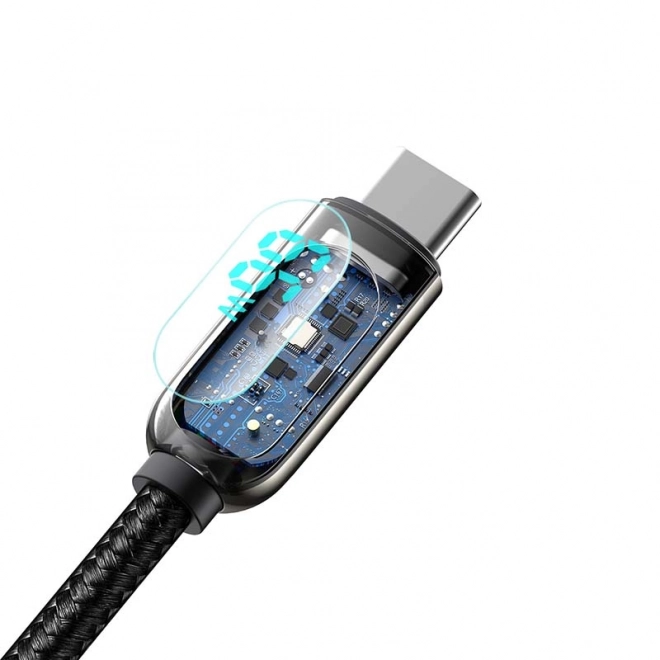 Baseus Kabel ekranu USB na Type-C, 66W, 2 m (czarny)
