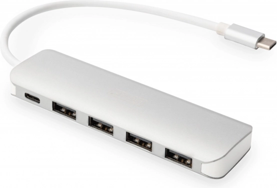 Hub USB‑C 4× USB 3.0 z Power Delivery, aluminiowy