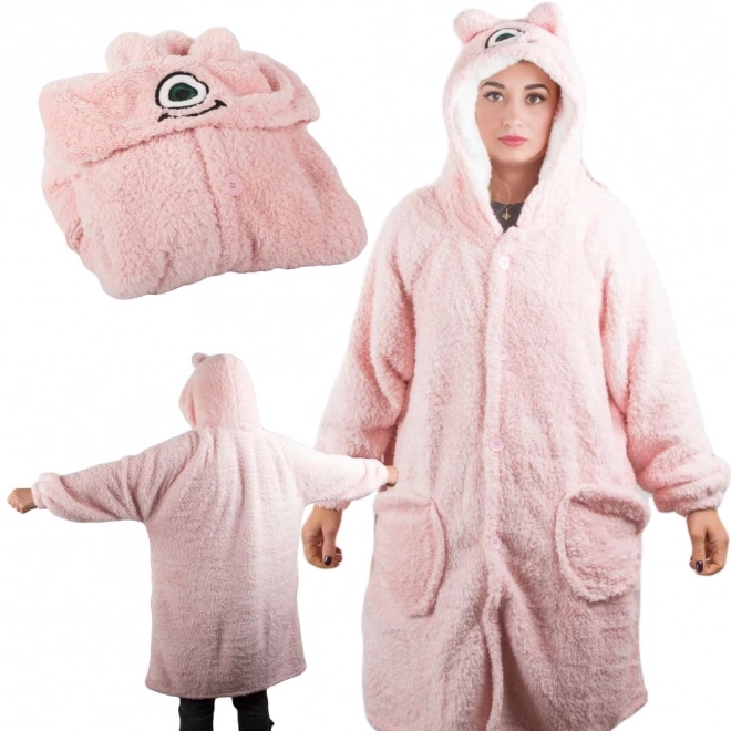 Ciepła oversize bluza-koc z kapturem