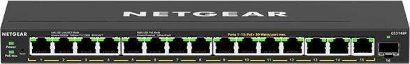 Niezarządzalny gigabitowy przełącznik PoE+ NETGEAR z 16 portami