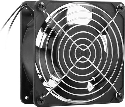 Wentylator do ściennych szaf 19″ 230 V 120×120×38 mm czarny LANBERG
