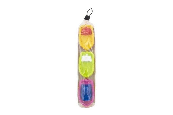 Kolorowe plastikowe łódeczki do wody 14cm 3 sztuki