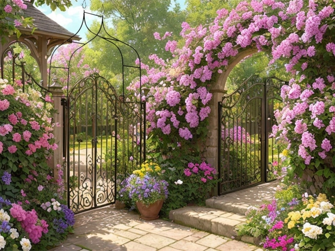 Ogrodowa pergola dla róż