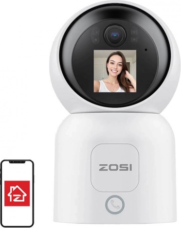 wewnętrzna kamera IP Wi‑Fi 4MP ZOSI C519M (2,4/5 GHz, widzenie nocne, dwukierunkowe audio)