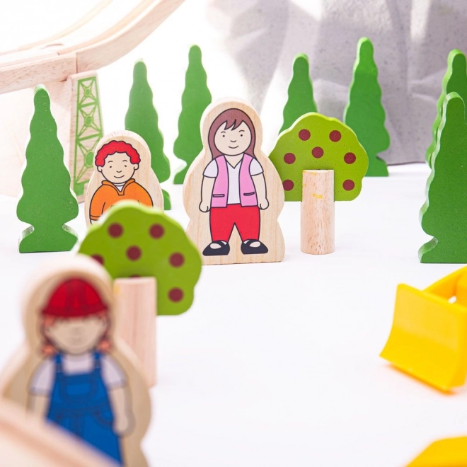 Bigjigs Rail Drewniana kolejka górska droga 112 części