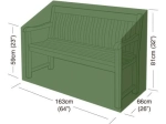 Plandeka ochronna na ławkę ogrodową 163 × 66 × 81 cm, PE 90 g/m²