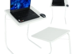 Składany, regulowany stolik na laptop 52 × 40 cm, biały