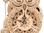 3D drewniana mechaniczna łamigłówka Sowie zegary