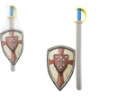 Piankowy miecz z tarczą 75 cm