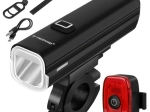 Trizand lampki rowerowe LED 1000 lm USB-C z powerbankiem (przednia + tylna)