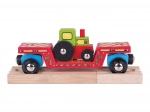 Bigjigs Rail wagonik z traktorem i dwiema szynami