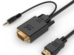 Konwerter HDMI na VGA z audio 3,5 mm, 3 m, czarny