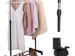 Teleskopowy wieszak na ubrania na kółkach