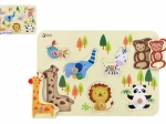 Drewniane puzzle ZOO dla dzieci