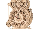 RoboTime Drewniane mechaniczne puzzle 3D Zegar Sowa
