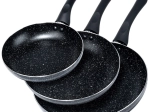 Zestaw granitowych patelni Black Line 3 szt. 20 / 24 / 28 cm