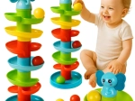 Kruzzel wieża kulkowa ze spiralnym torem dla dzieci 18+ miesięcy