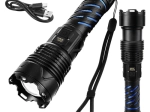 Taktyczna latarka LED 1500 lm TRIZAND, USB‑C, zoom, wodoodporna