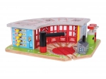 Bigjigs Rail drewniane depo dla 5 pociągów