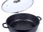 Patelnia granitowa ze szklaną pokrywką GRANDE 28 cm