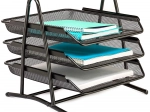 Biurkowy metalowy organizer na dokumenty A4