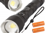 Wojskowa latarka taktyczna Bailong z LED Cree XHP160 i zoomem