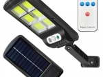 Solarny kinkiet LED 96 COB z czujnikiem ruchu, IP67, z pilotem